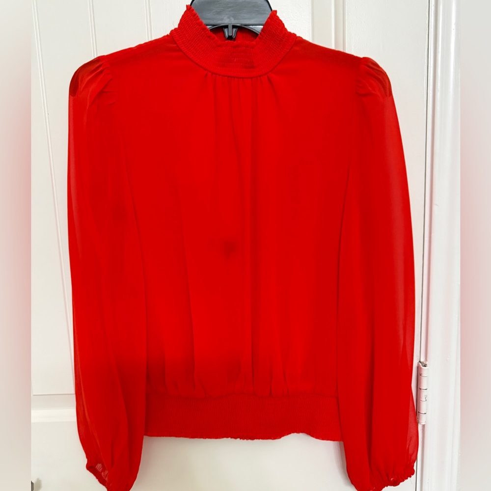 1. State Vibrant Red Blouse